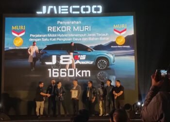 JAECOO J8 SHS ARDIS Cetak Rekor MURI: 1.660 km Tanpa Isi Ulang